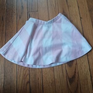 Ralph Lauren Polo - Baby Girl Pink/White Check Pull On Lined Skirt. Size 9M